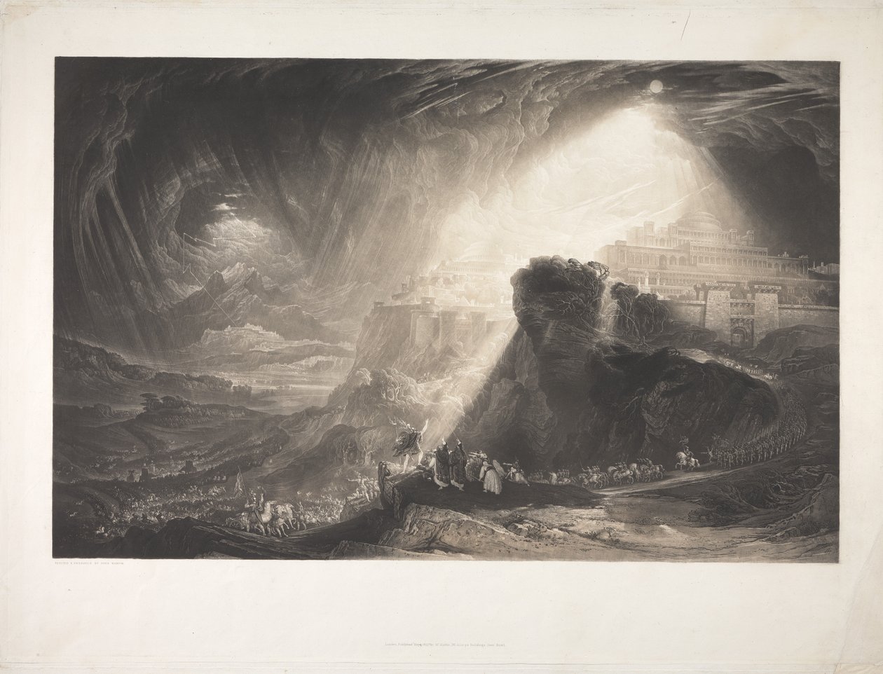 Jozua beveelt de zon stil te staan door John Martin