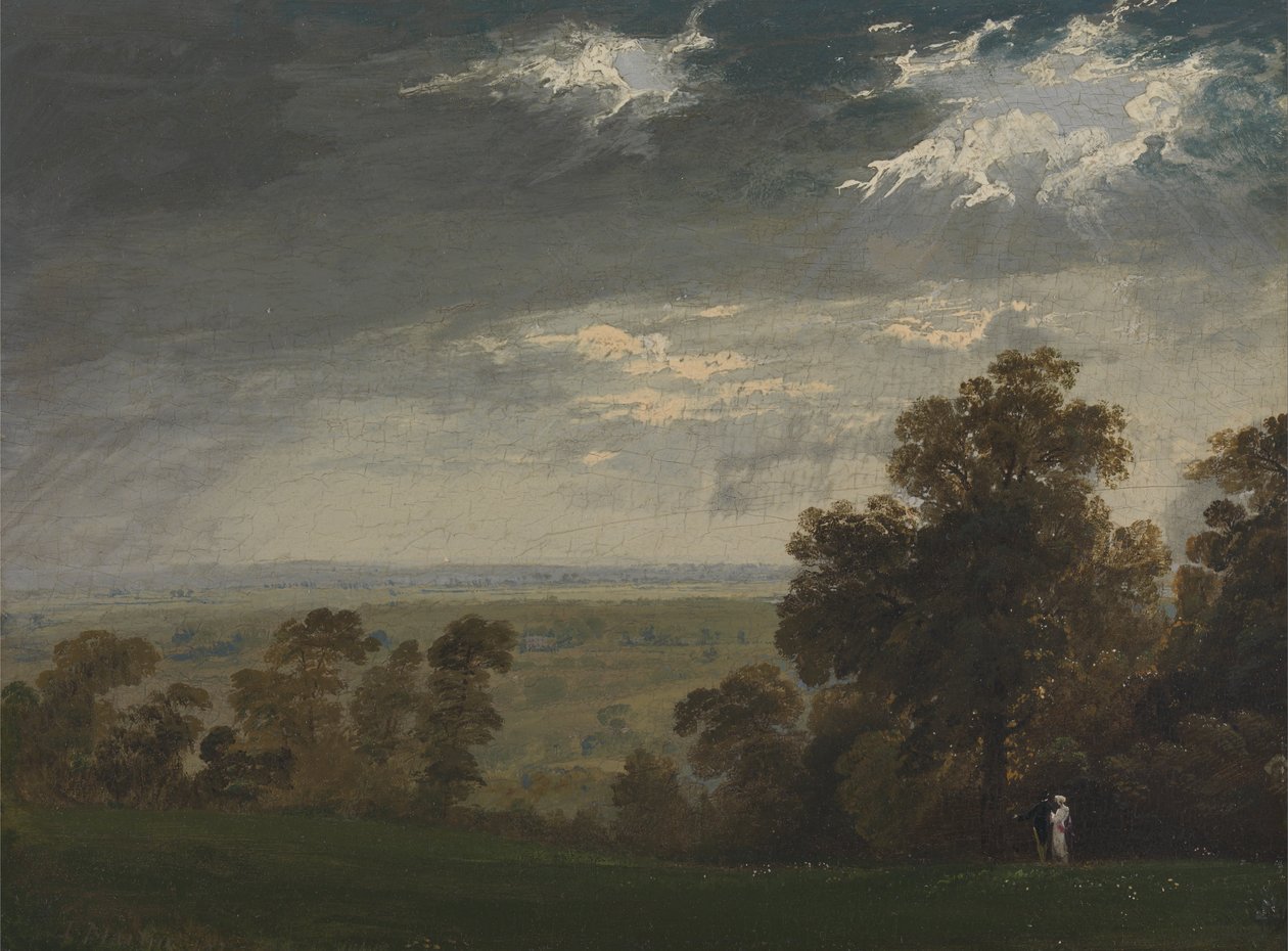 Landschap, mogelijk het eiland Wight of Richmond Hill door John Martin