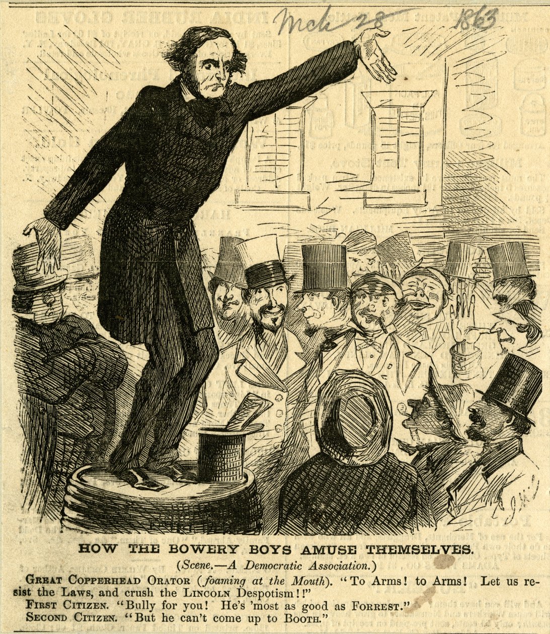 Hoe de Bowery Boys zichzelf vermaken, 1863 door John McLenan