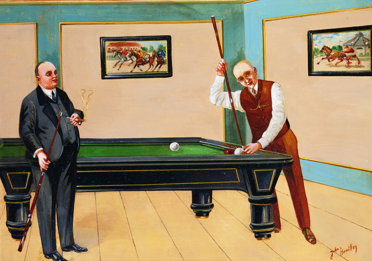 De biljartwedstrijd door John McLure Hamilton