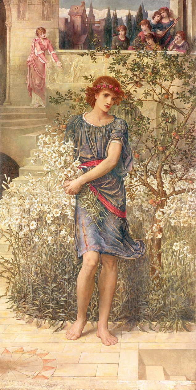 Mijn geliefde is naar zijn tuin gegaan, uit het Hooglied door John Melhuish Strudwick