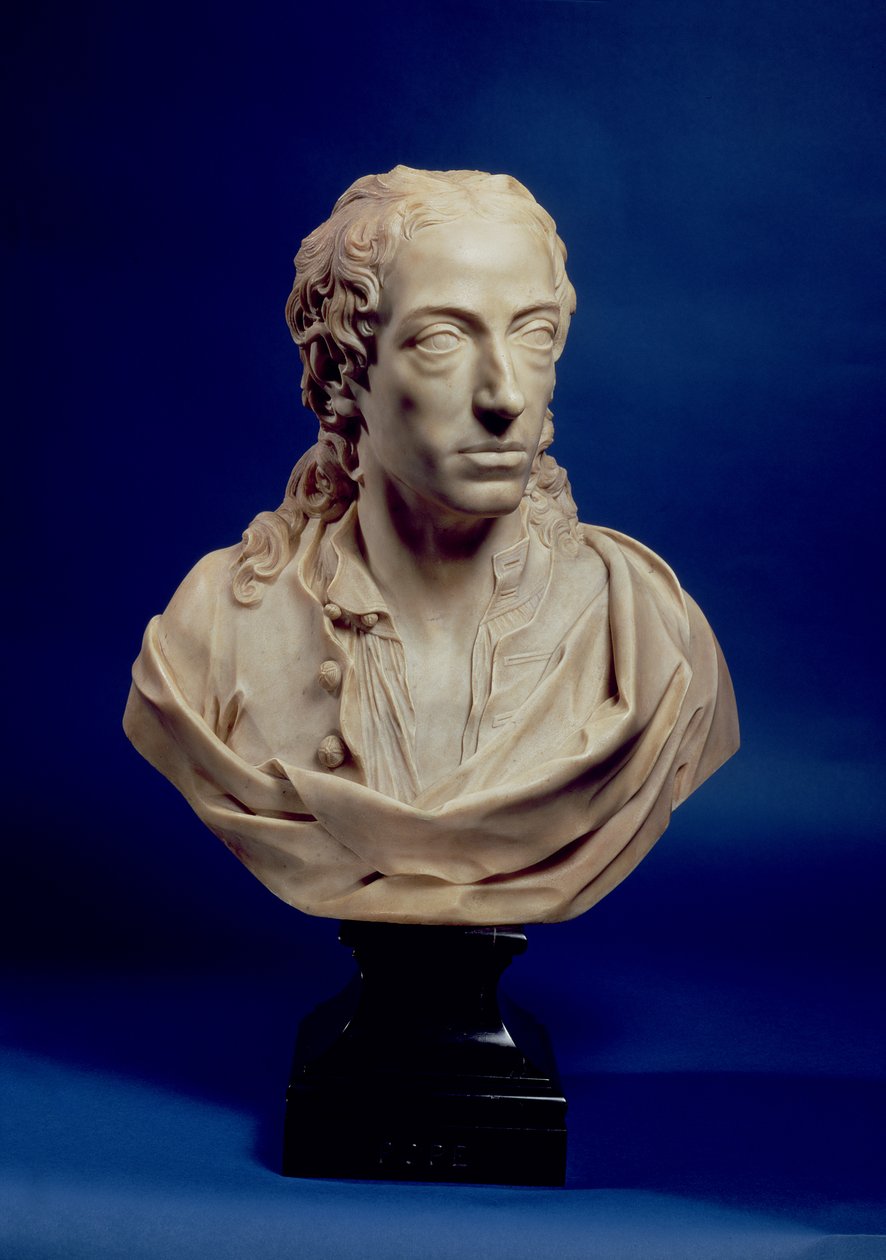Buste van Alexander Pope door John Michael Rysbrack