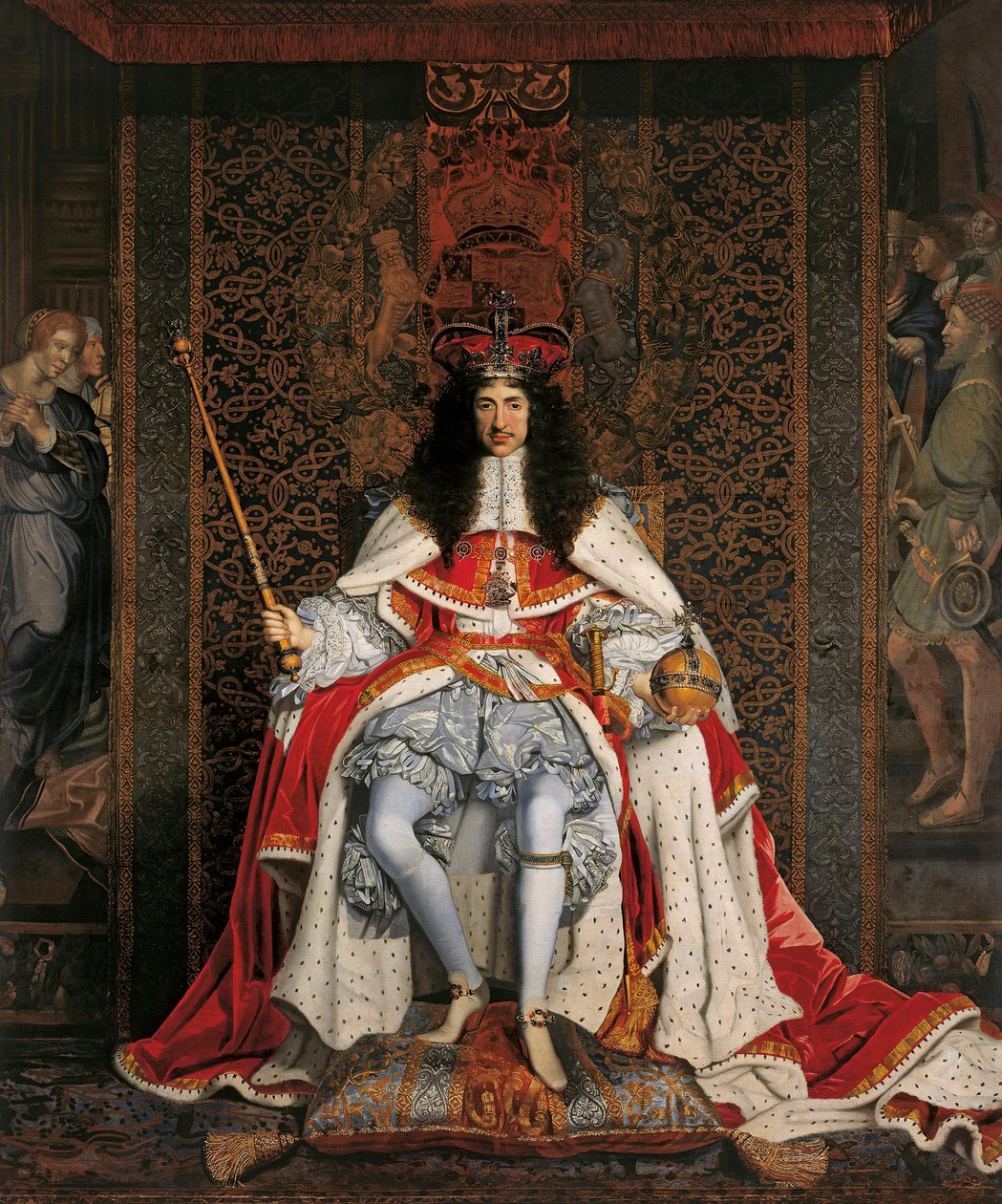 Portret van Karel II van Engeland 1630-1685, ca. 1676 door John Michael Wright
