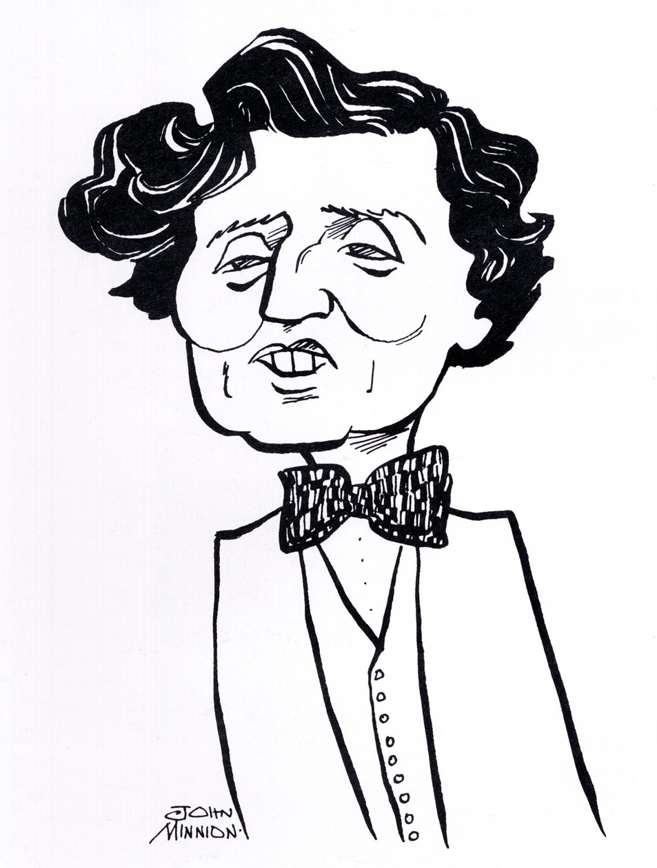 Alban Berg, karikatuur - Oostenrijks componist, 9 februari 1885 - 24 december 1935 door John Minnion
