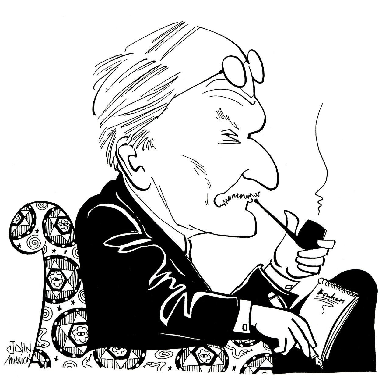 C G Jung, karikatuur door John Minnion door John Minnion