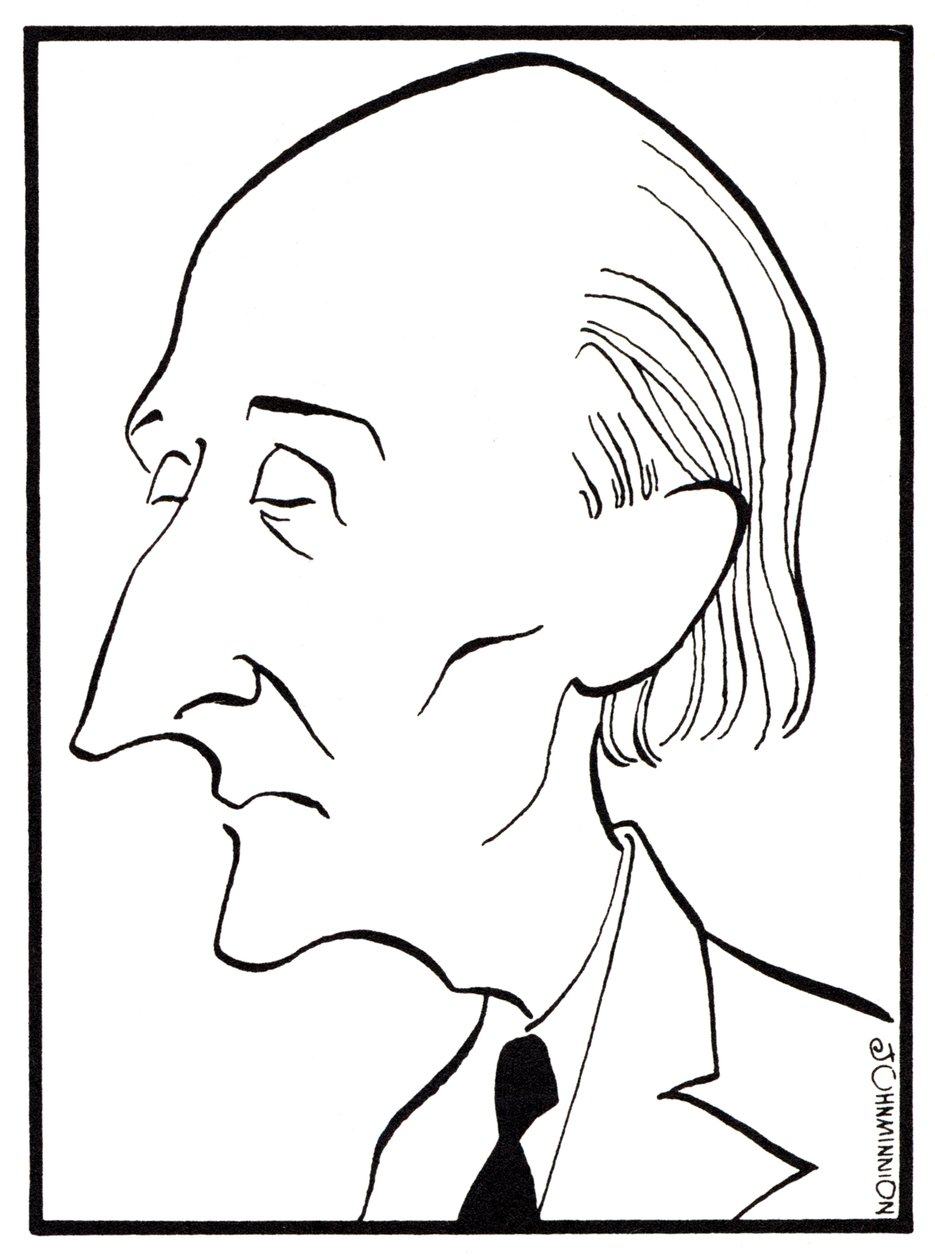 Frederick Delius - karikatuur door John Minnion - Engels componist - 29 januari 1862 - 10 juni 1934 door John Minnion