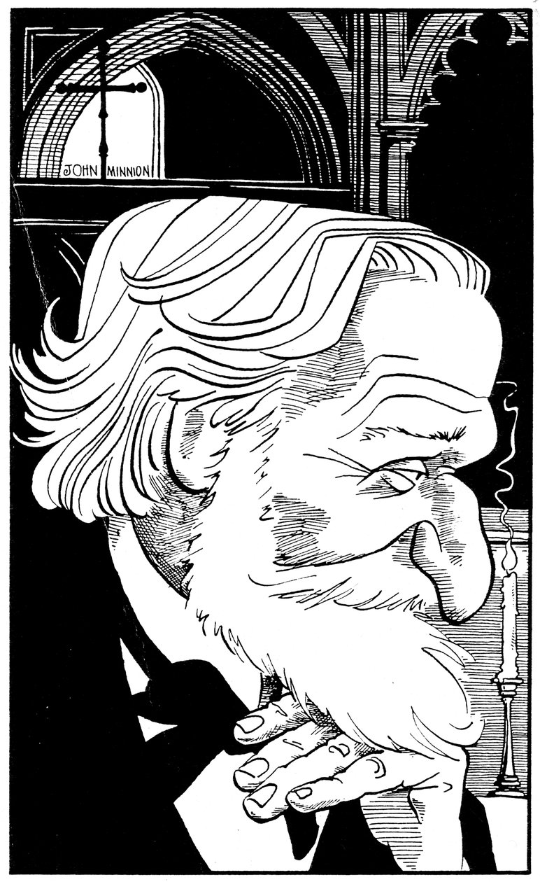 Giuseppe Verdi - profielportret van de Italiaanse componist, 9 of 10 oktober 1813 - 27 januari 1901 door John Minnion