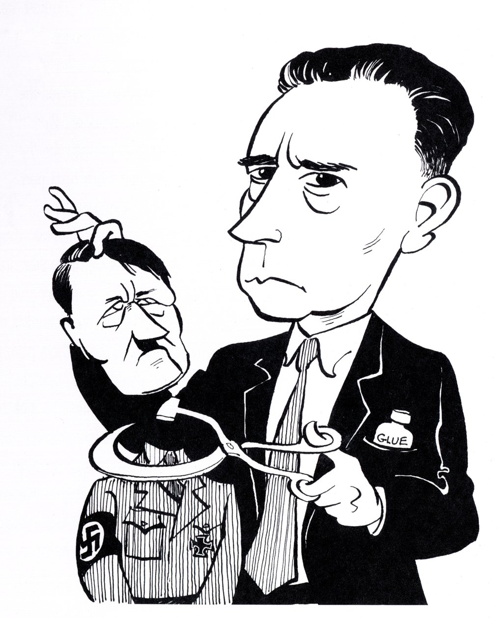 John Heartfield, karikatuur met Adolf Hitler door John Minnion