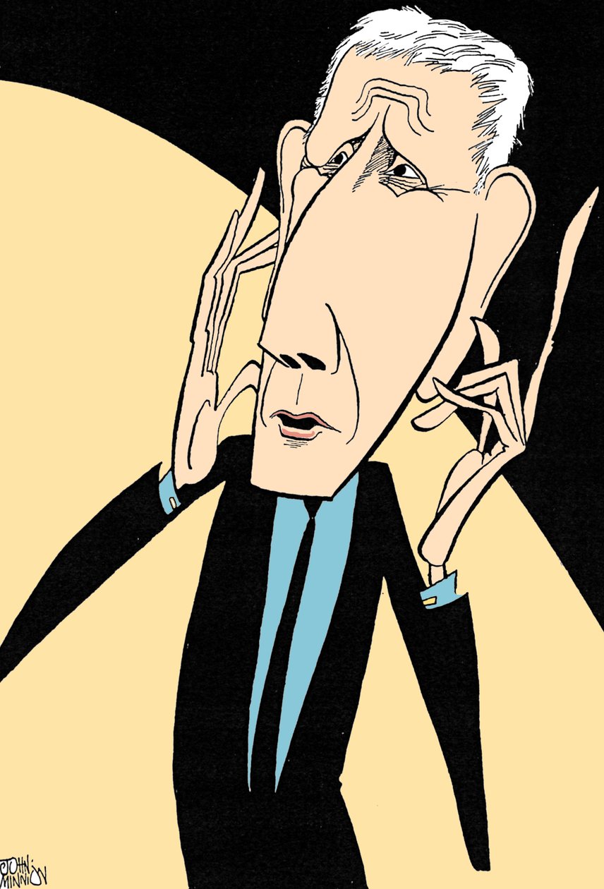Jonathan Miller, karikatuur door John Minnion door John Minnion
