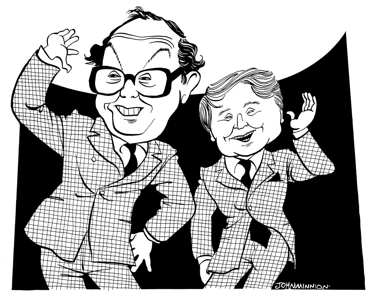 Morcambe and Wise - karikatuur door John Minnion door John Minnion