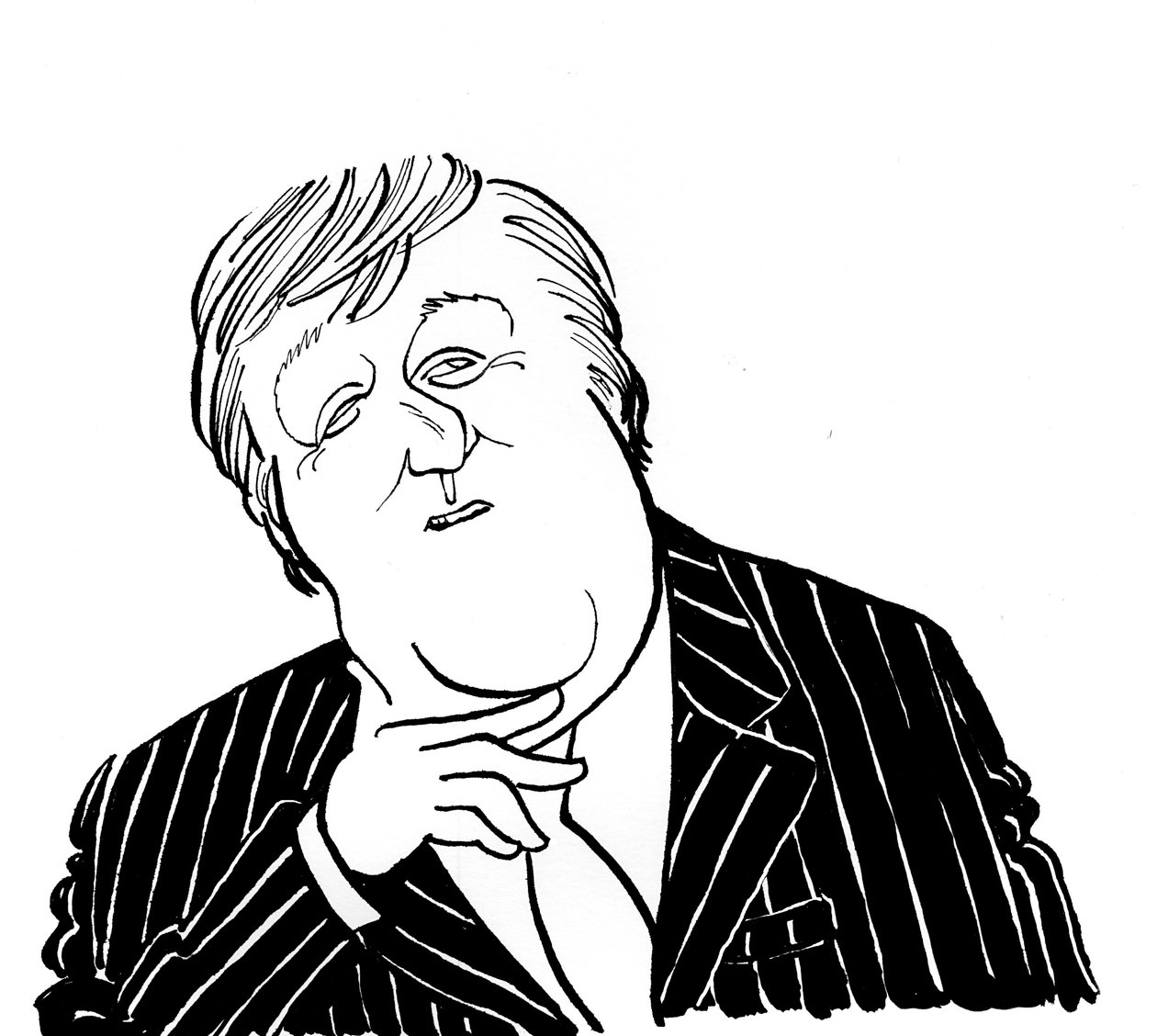 Stephen Fry - karikatuur door John Minnion door John Minnion