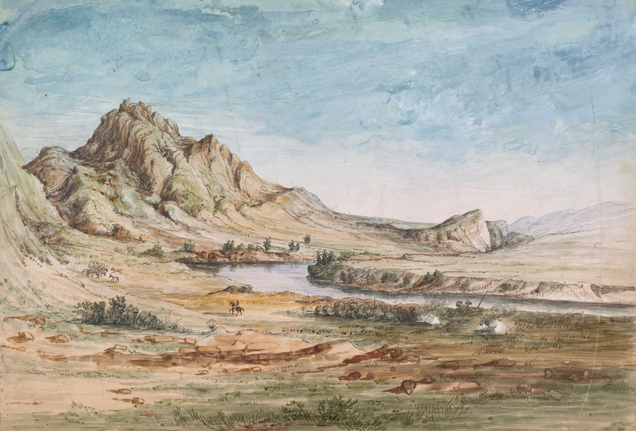 Berentanden, Missouri-rivier, Poort van de Bergen door John Mix Stanley