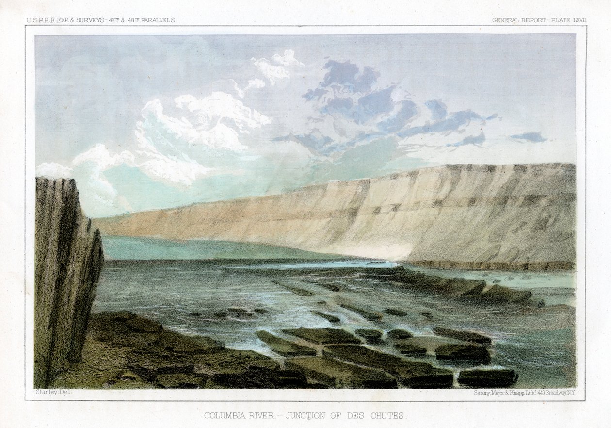 Columbia Rivier, Kruising van de Des Chutes, 1856 door John Mix Stanley