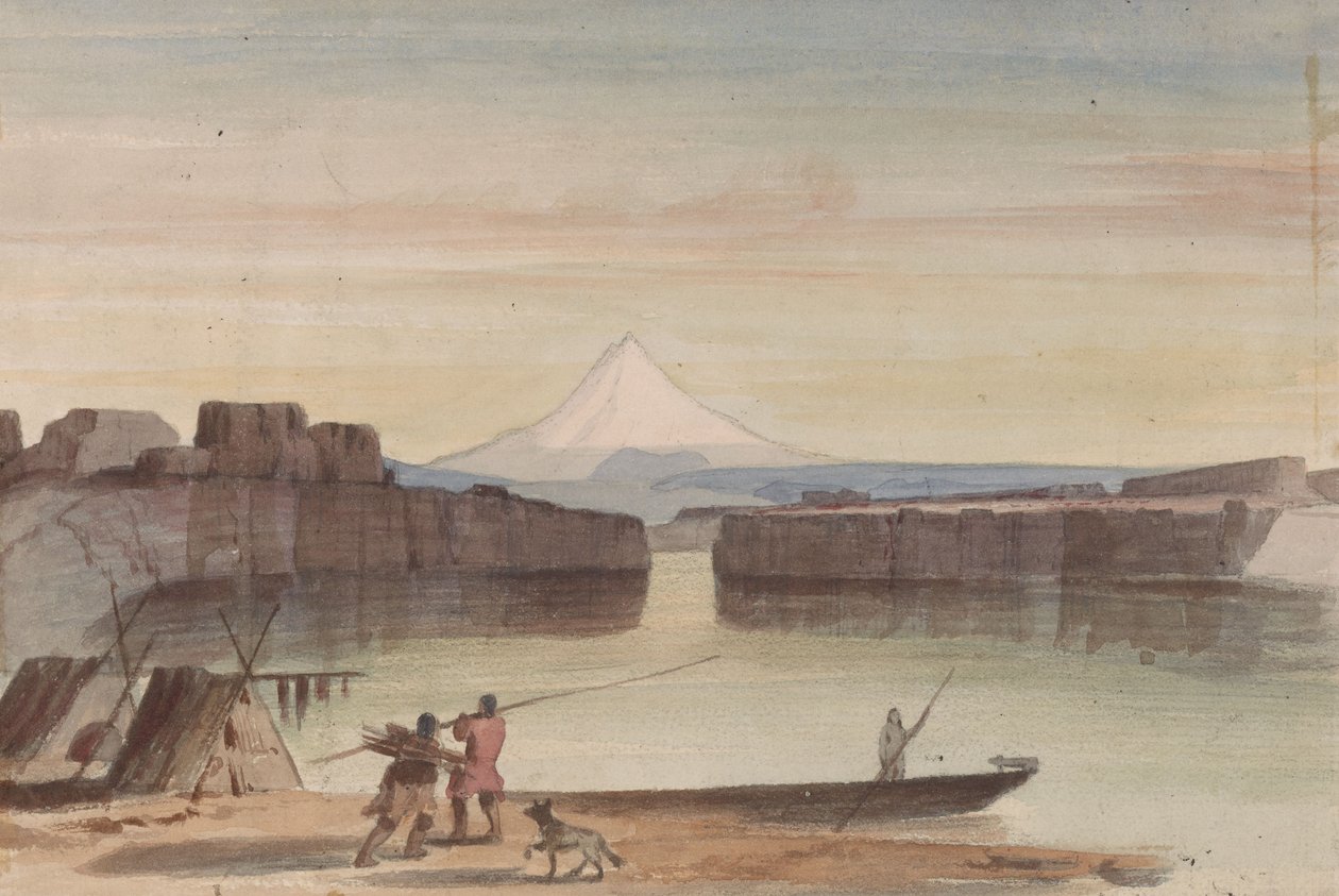 De Dalles van Mount Columbia, gezien naar het westen door John Mix Stanley