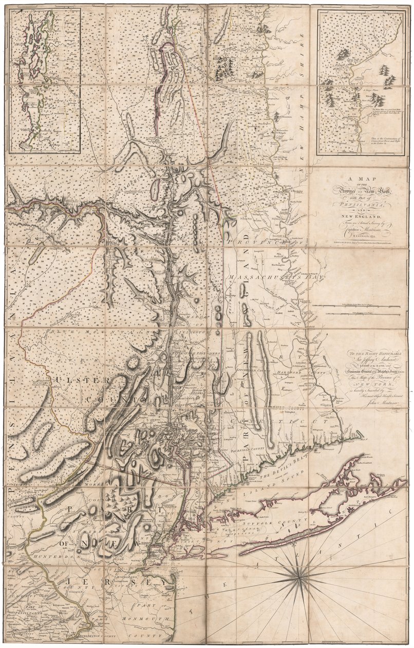 Een kaart van New York door Montresor door John Montresor