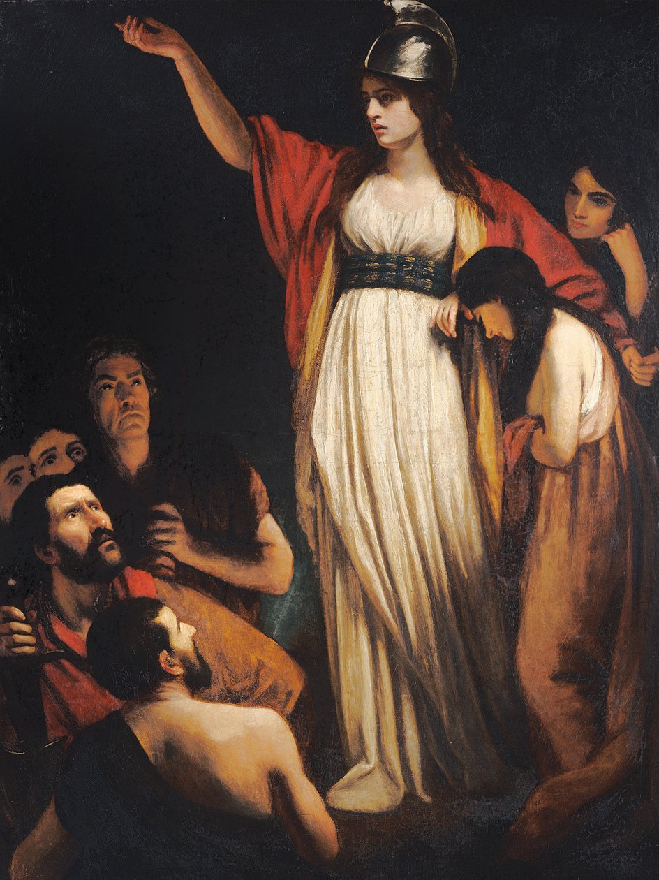Boadicea die de Britten Toespreekt door John Opie