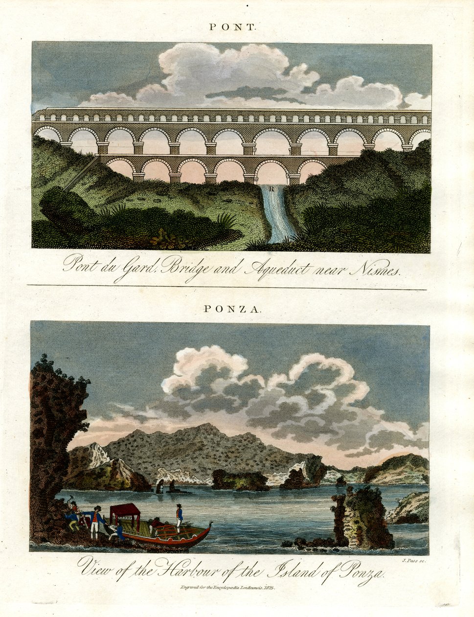 Historische bruggen - Pont du Gard en haven van Ponza door John Pass