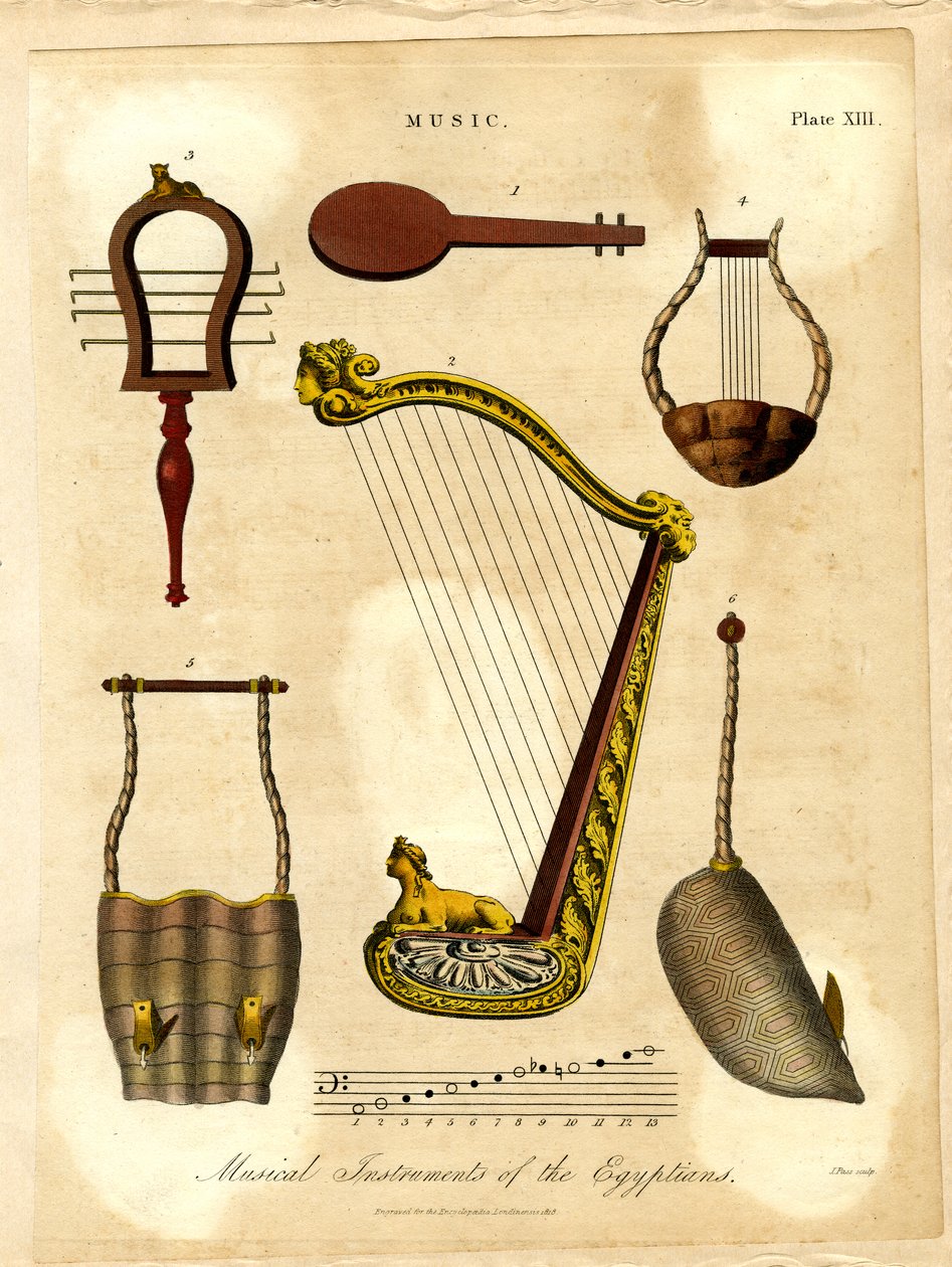 Muziekinstrumenten van de Egyptenaren door John Pass