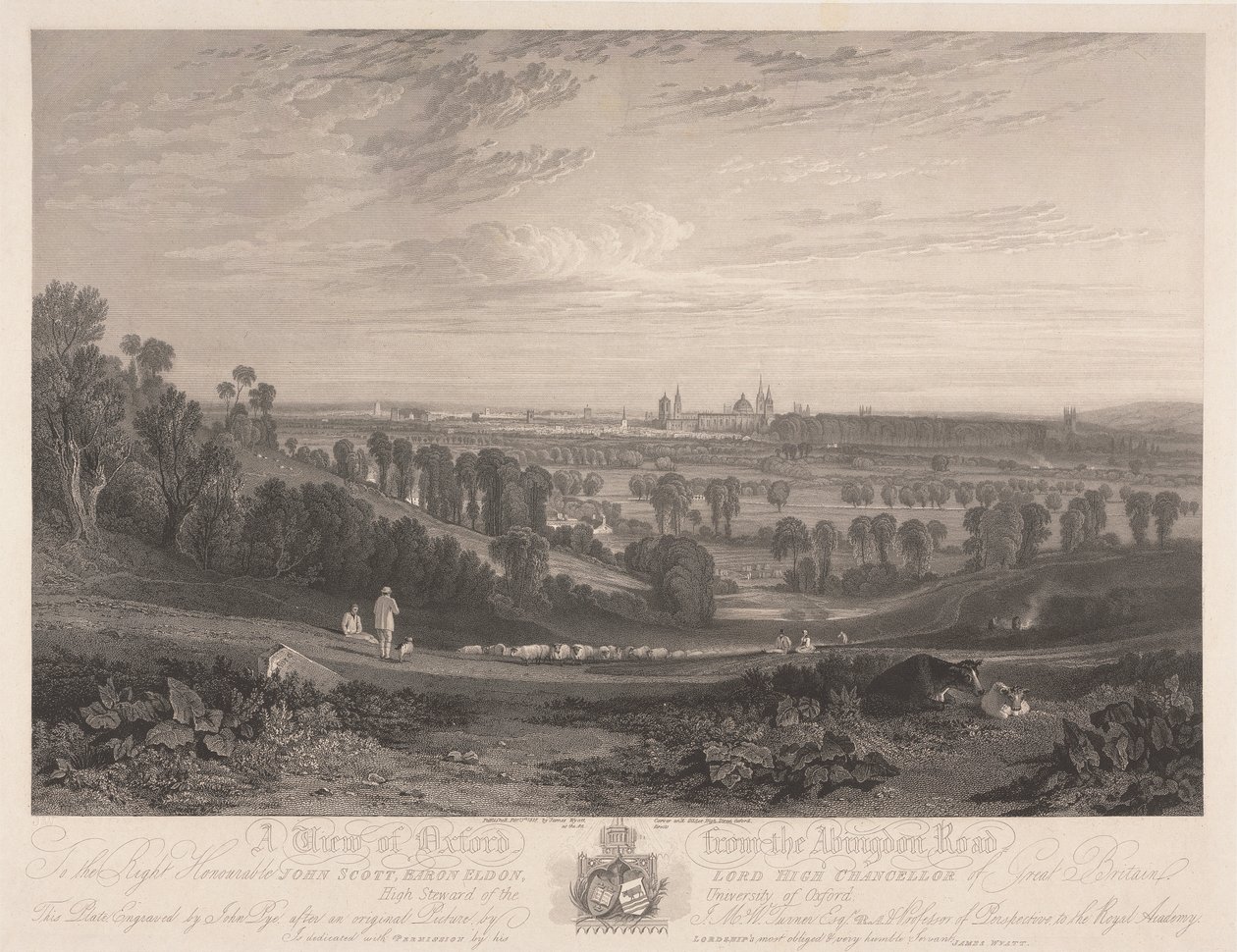 Een uitzicht op Oxford vanaf de Abingdon Road door John Pye