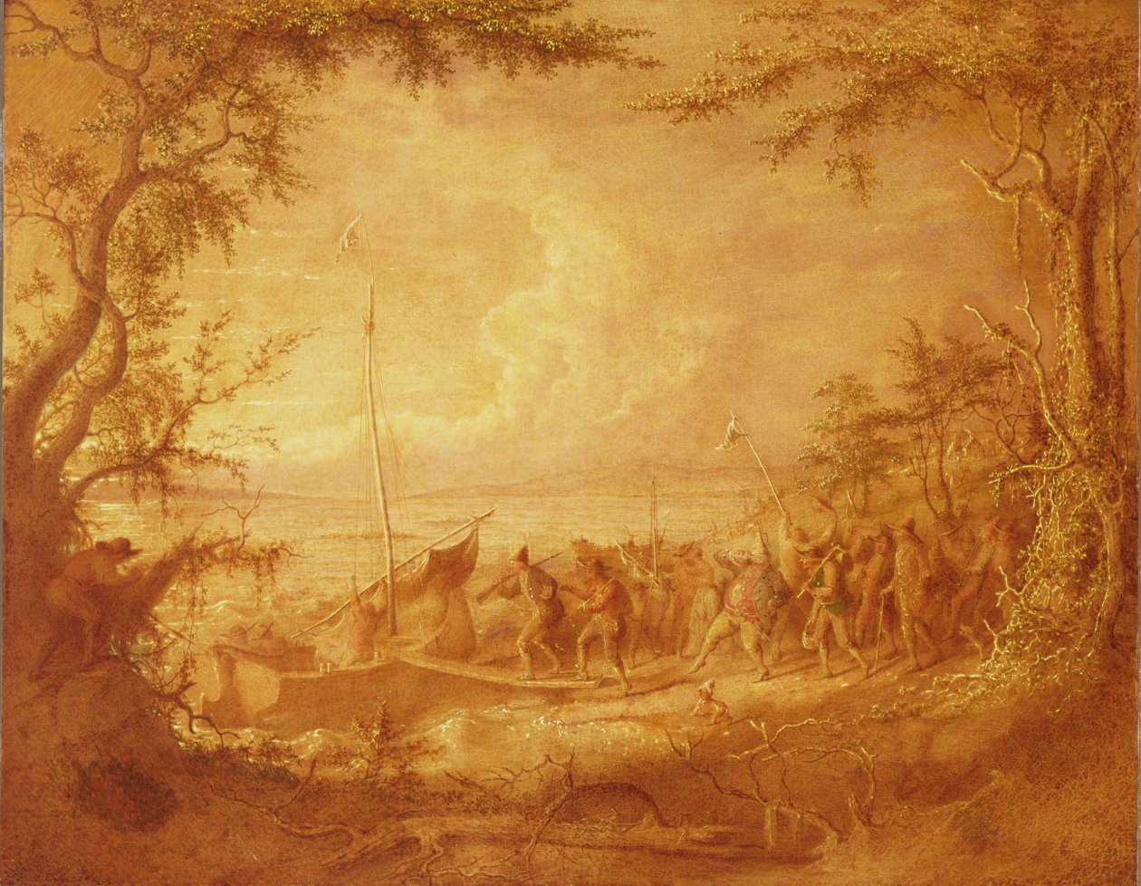Inscheping vanuit Communipaw, 1861 door John Quidor