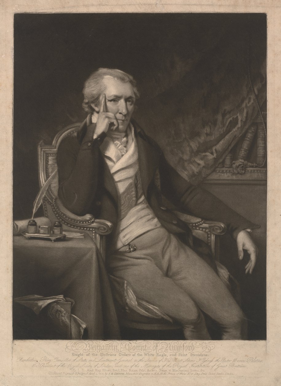 Benjamin Thompson, graaf van Rumford door John Raphael Smith