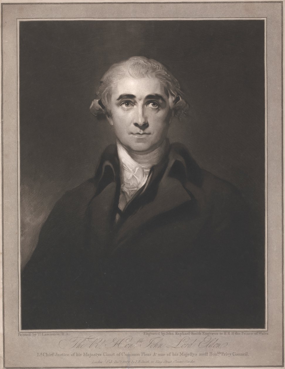 De Eerbare John Lord Eldon door John Raphael Smith