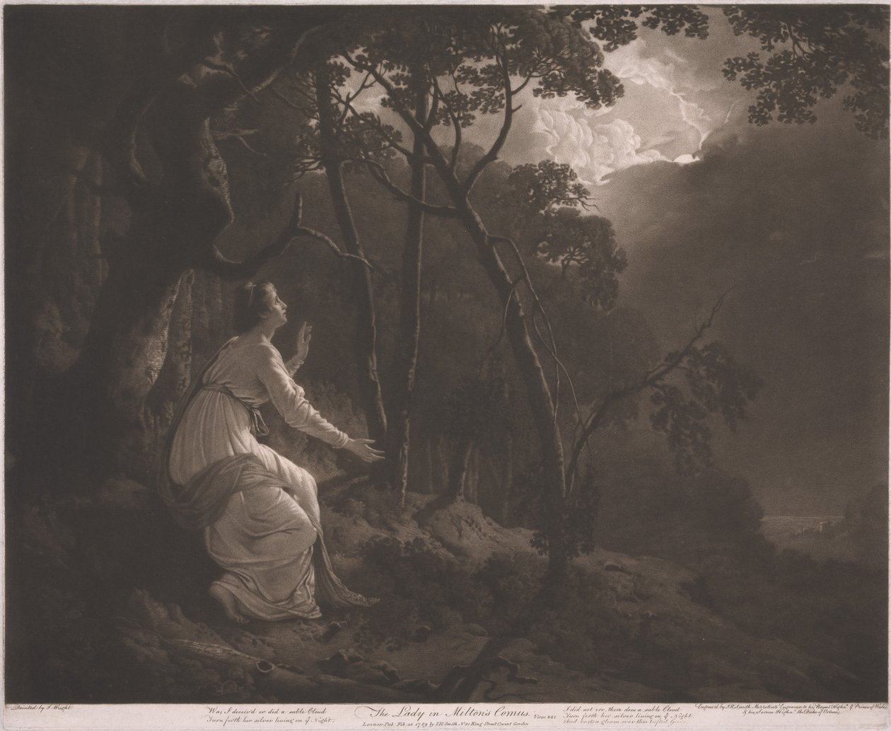 De dame in Miltons Comus door John Raphael Smith