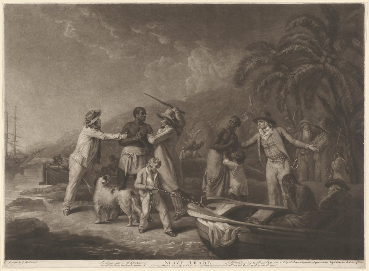 Slavenhandel door John Raphael Smith after George Morland