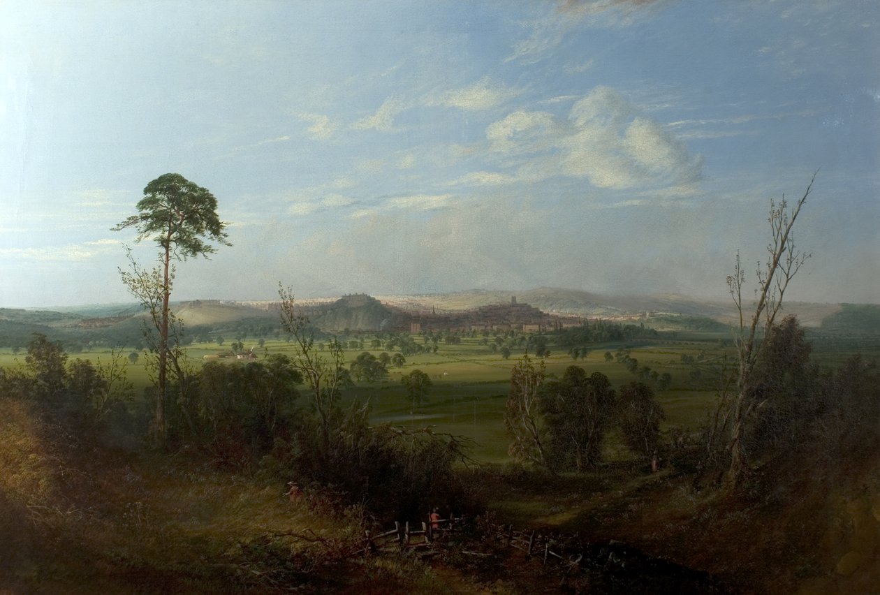 Uitzicht op Nottingham vanaf Wilford, ca. 1850 door John Rawson Walker