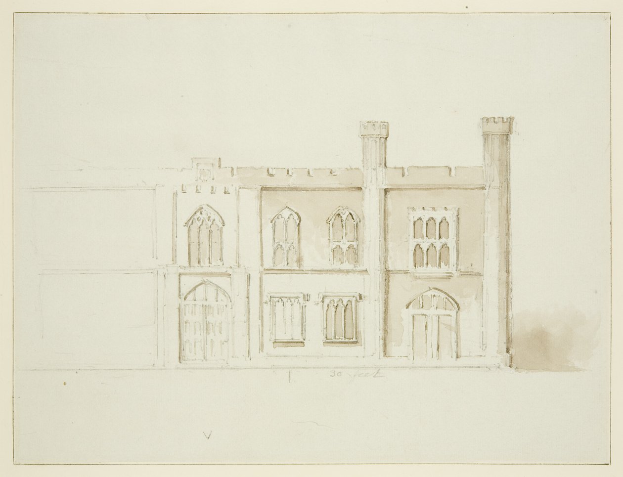 Plan van de heer Garrard voor voorgestelde gemeentelijke gebouwen op Queen Square door John Reverend Eden