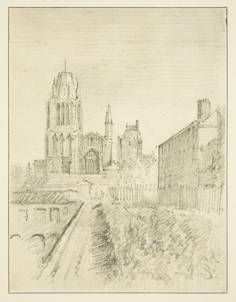 Redcliffe kerk en een deel van Alfred Wharf door John Reverend Eden