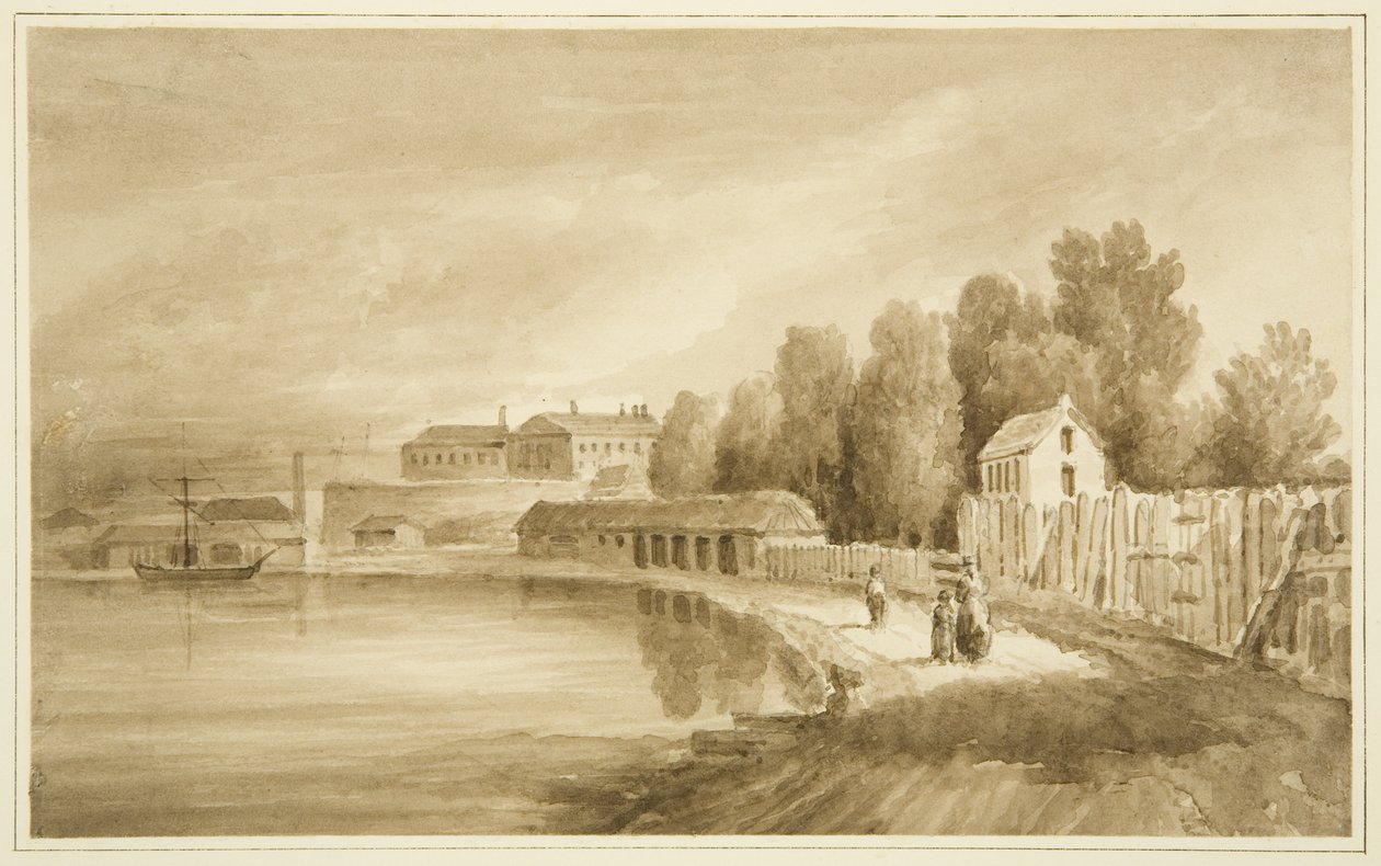 Ropewalk en achterkant van New Gaol door John Reverend Eden