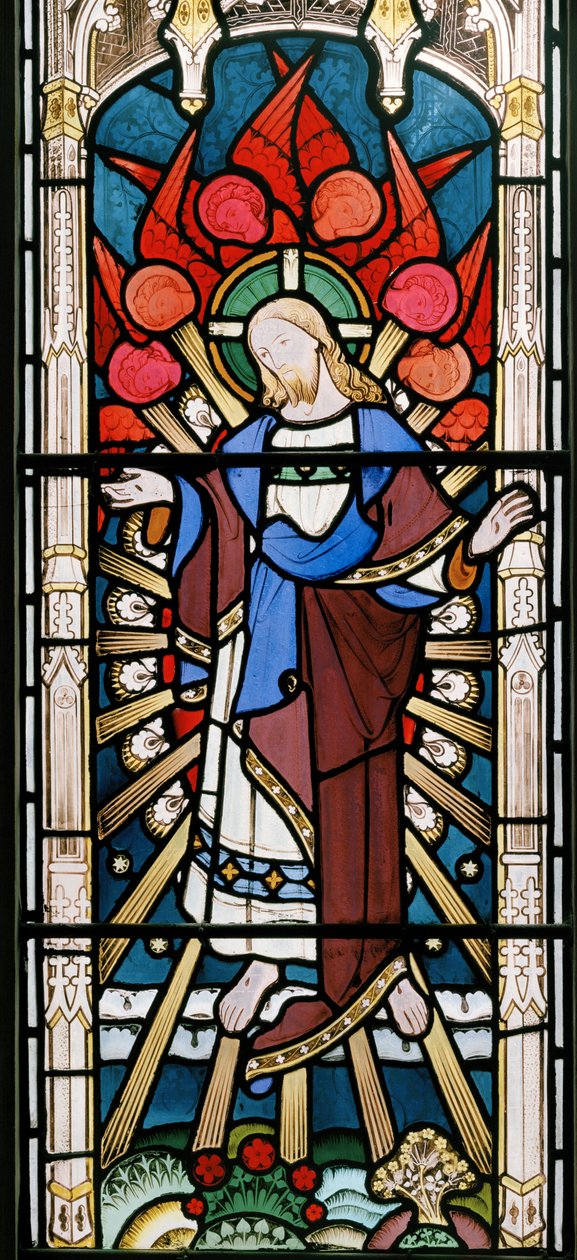 Christus en serafijnen, uit De wijze en dwaze maagden door John Richard Clayton