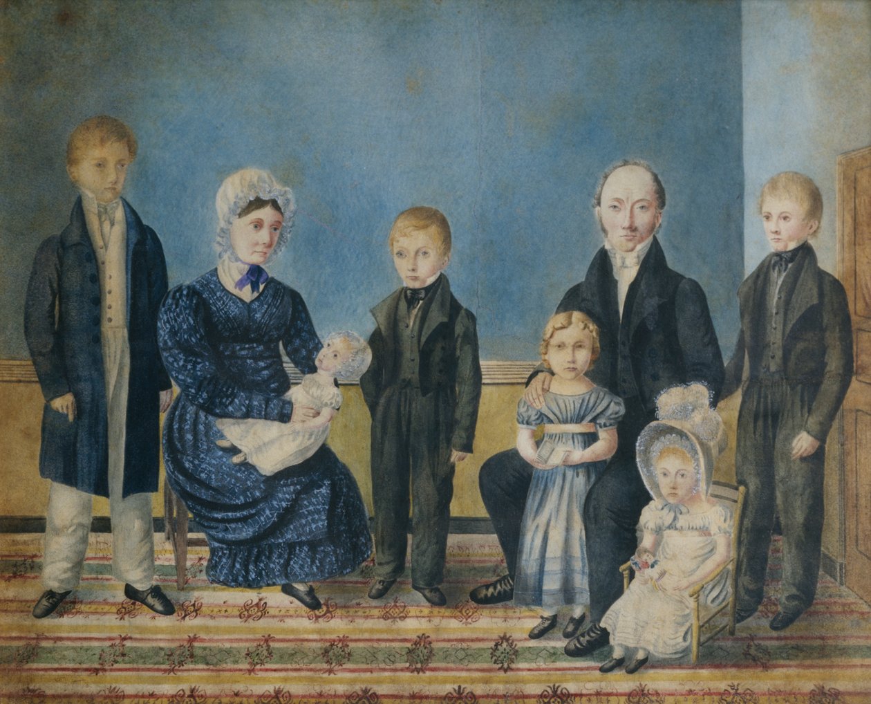 Portret van een familie door John Ritto Penniman