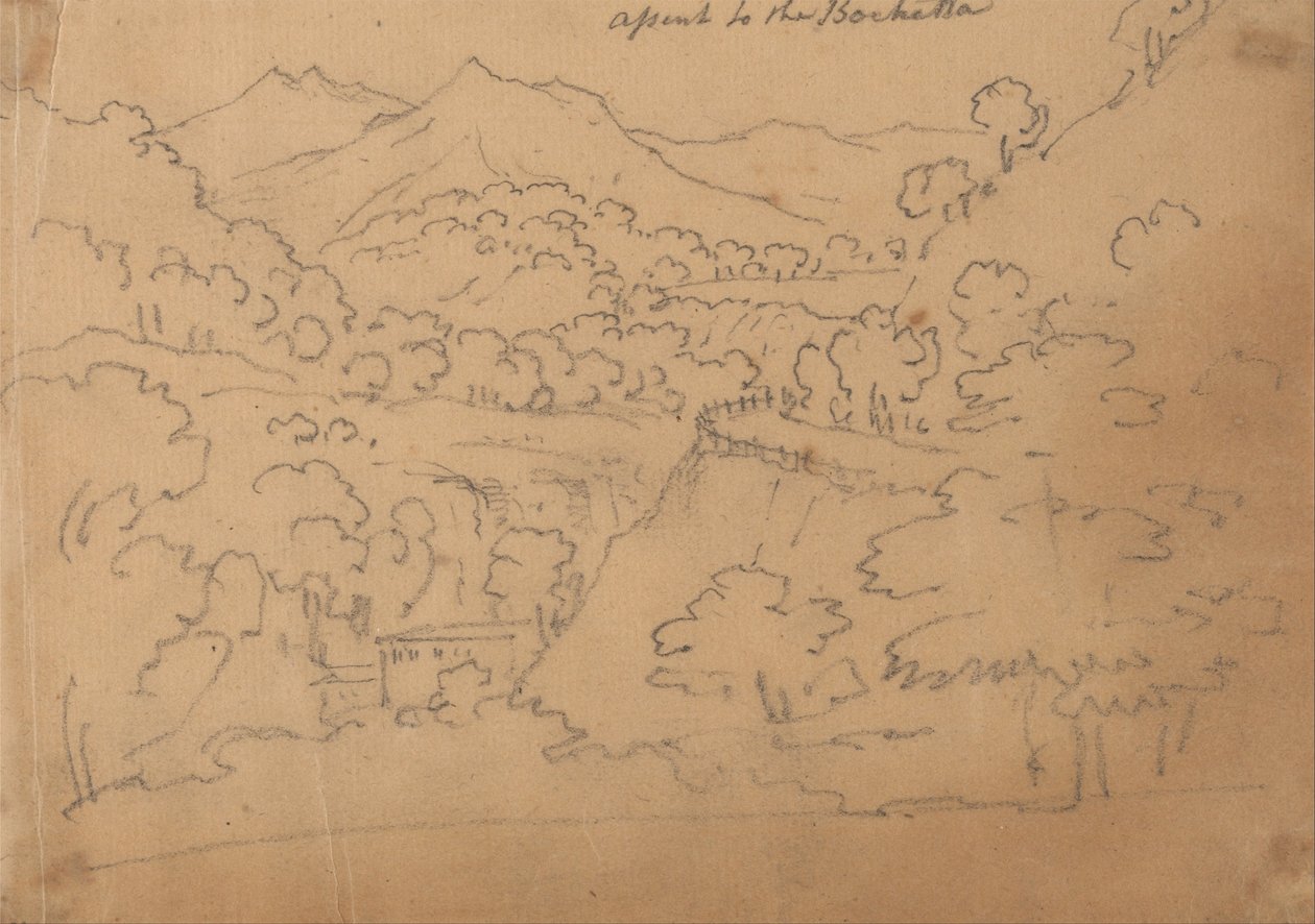 Beklimming van de Bochetta door John Robert Cozens