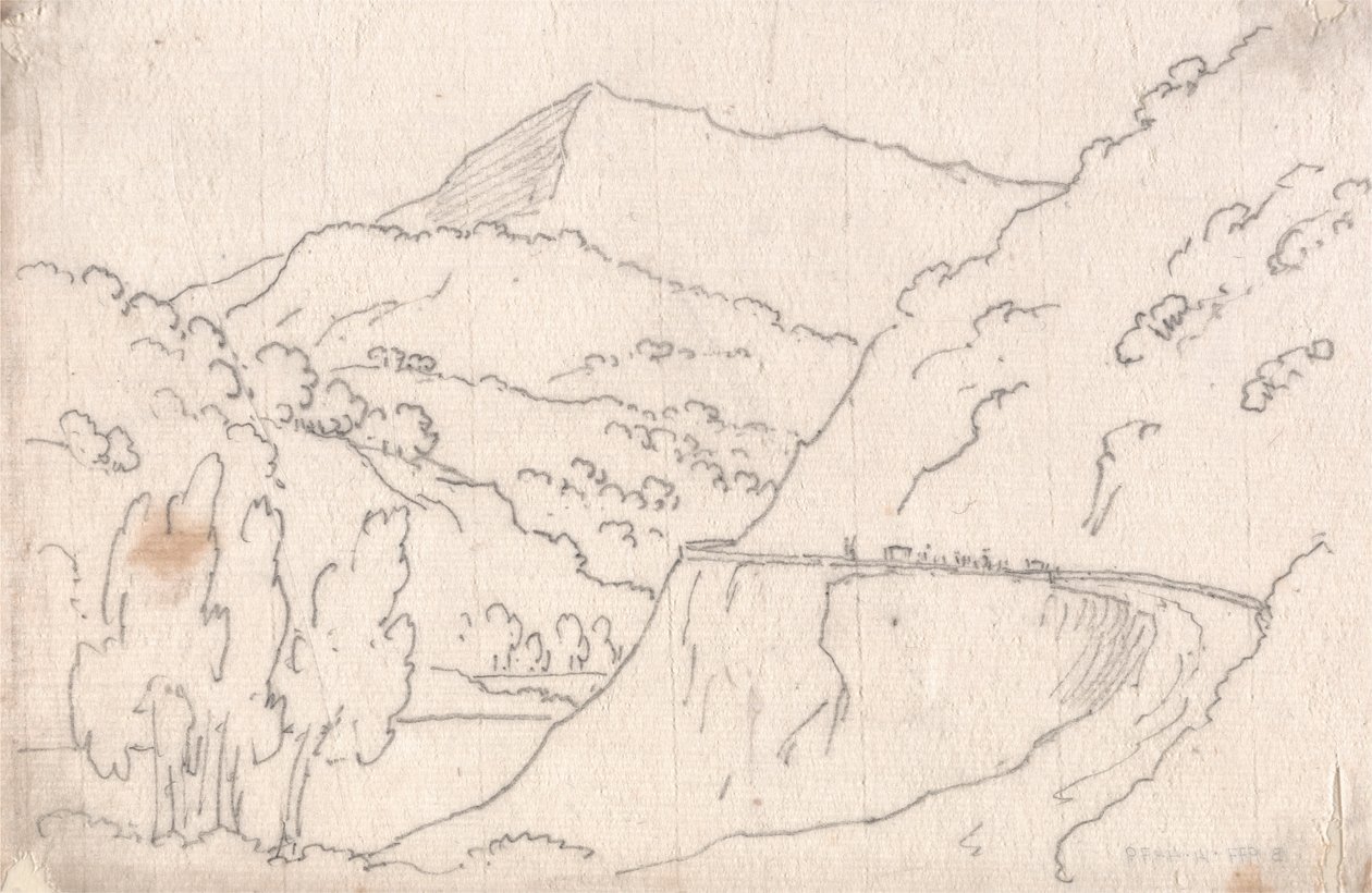 Tussen Tavarnelle en Capriano door John Robert Cozens
