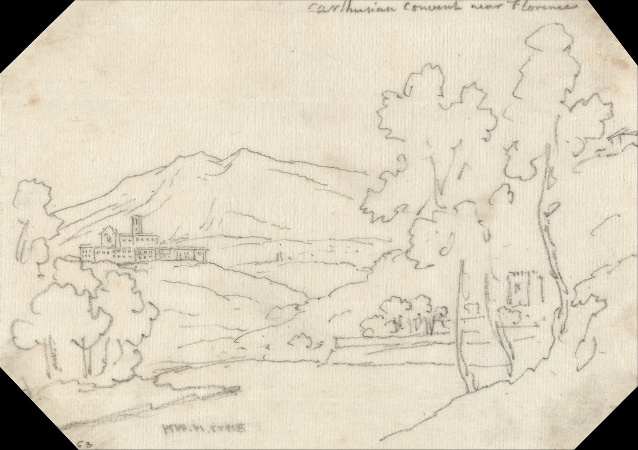 Kartuizerklooster bij Florence door John Robert Cozens