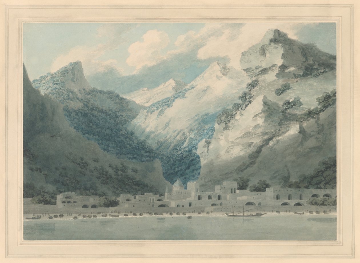 Cetara aan de Golf van Salerno door John Robert Cozens