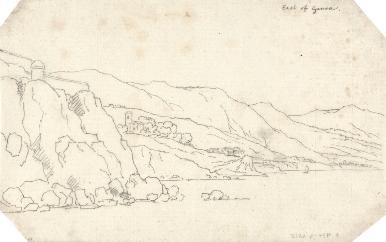 Ten oosten van Genua door John Robert Cozens
