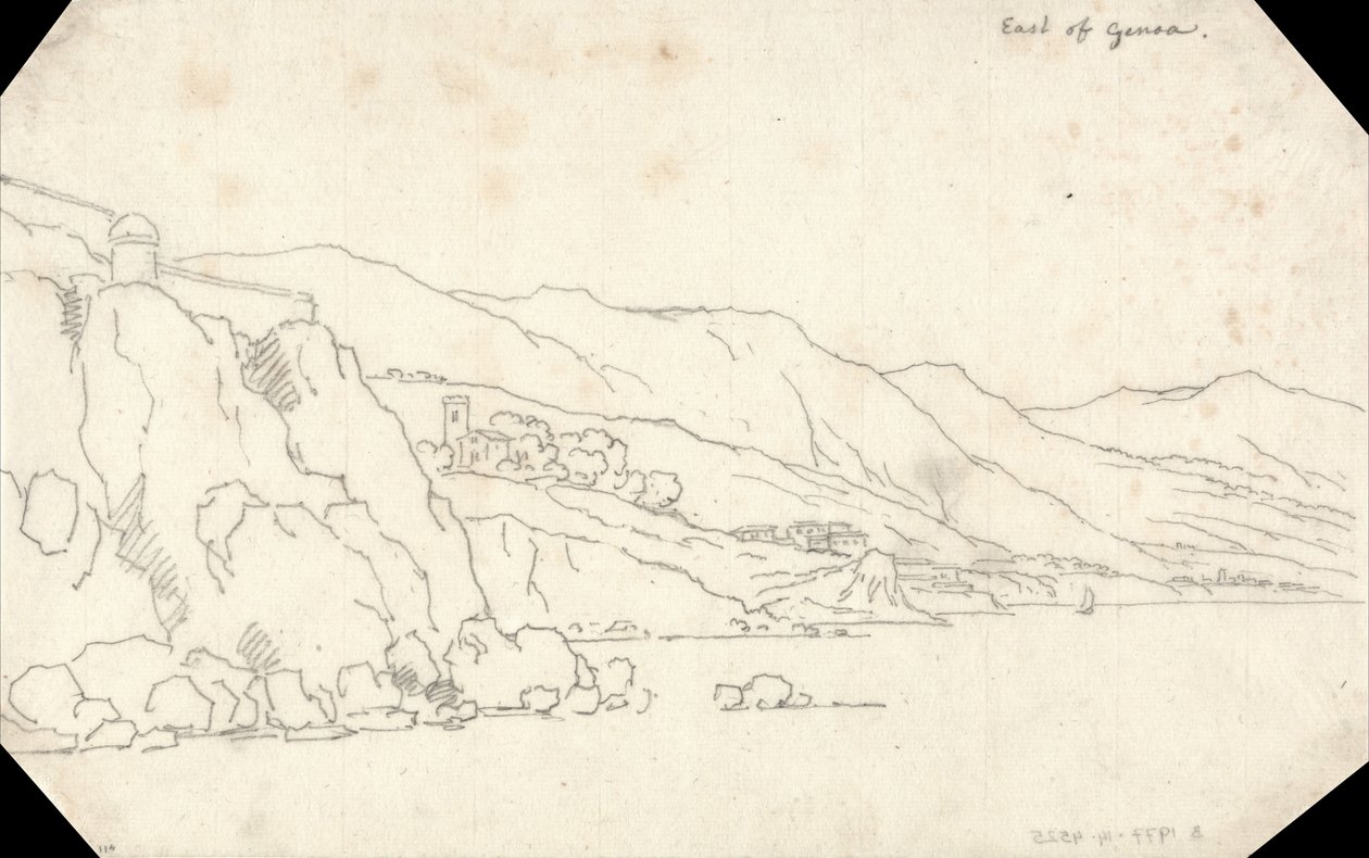 Ten oosten van Genua door John Robert Cozens