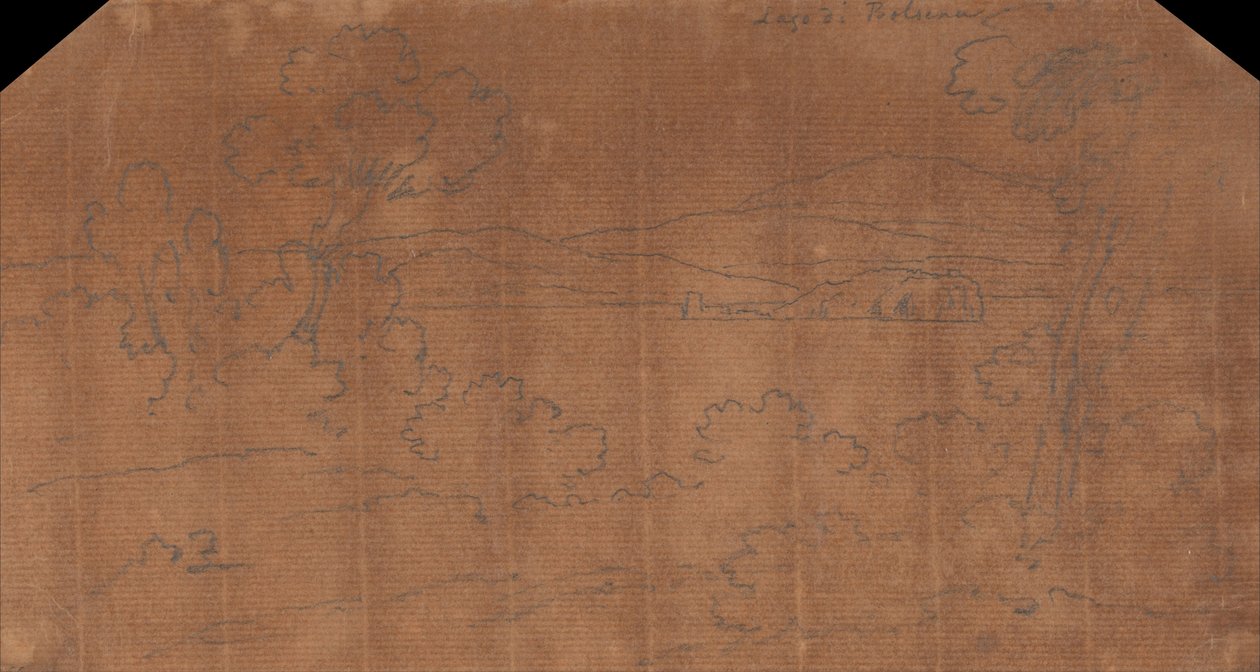Het meer van Bolsena door John Robert Cozens