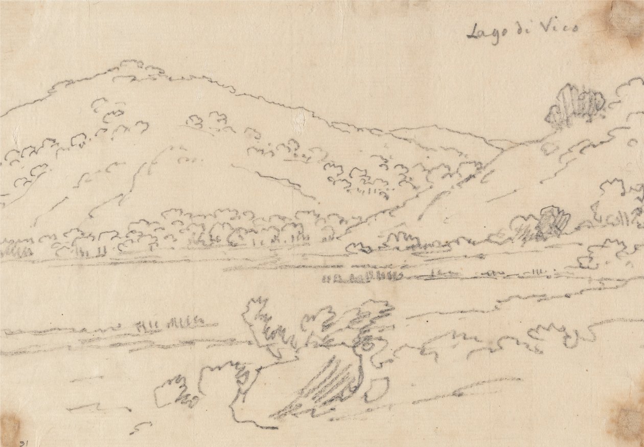 Meer van Vico door John Robert Cozens