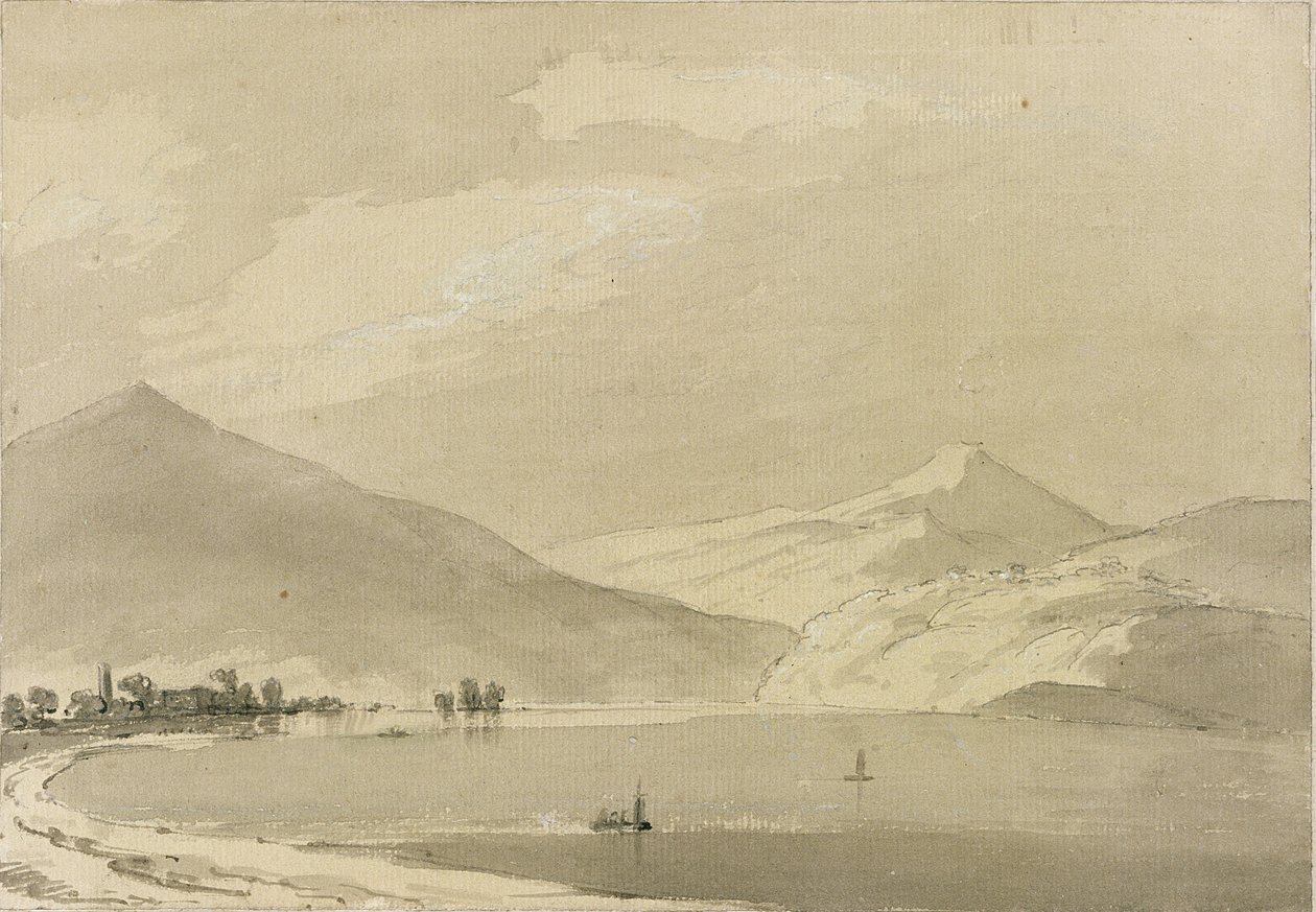 Meer van Como door John Robert Cozens