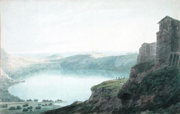 Meer van Nemi door John Robert Cozens