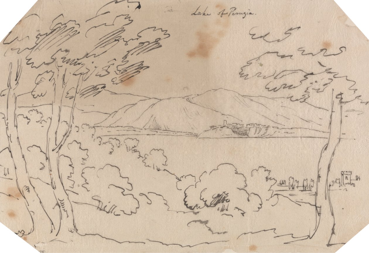 Meer van Perugia door John Robert Cozens