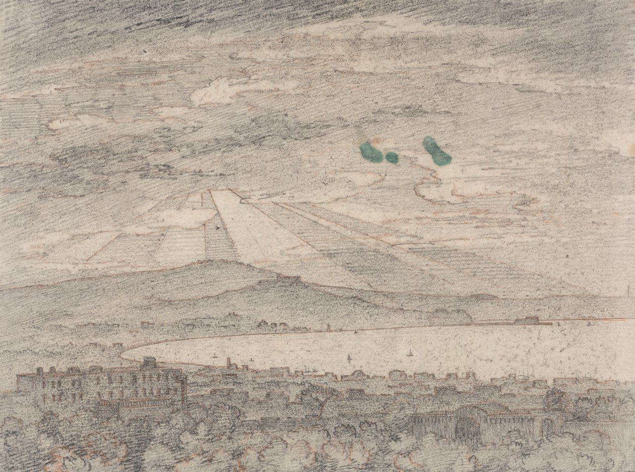 Napels vanaf de Villa van Sir William Hamilton, Portici door John Robert Cozens