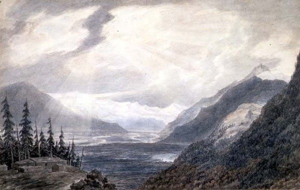 Pays de Valais, nabij het Meer van Genève, c.1776 door John Robert Cozens