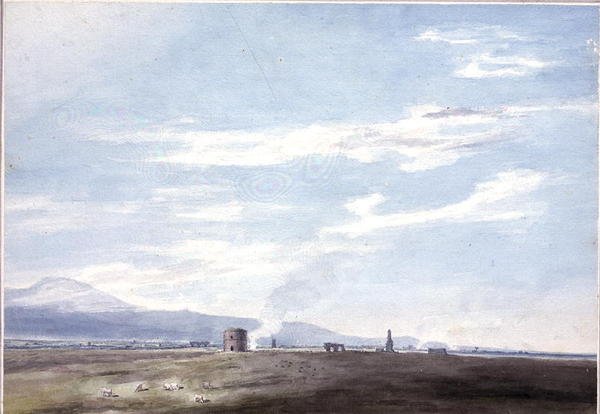Grafresten in de Campagna nabij Rome door John Robert Cozens