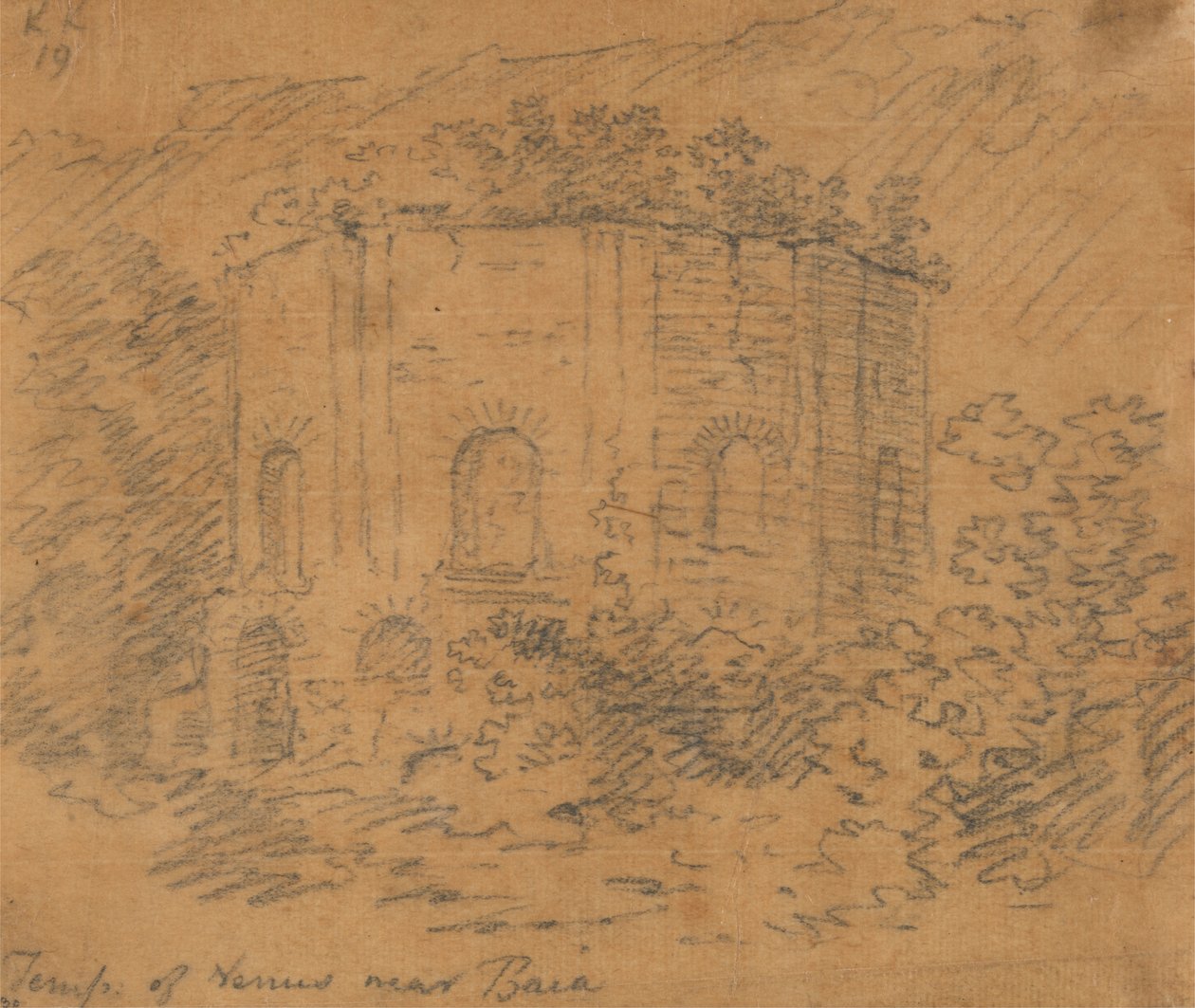 Tempel van Venus nabij Baia door John Robert Cozens