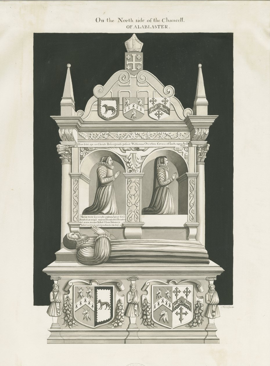 Eccleshall Church - Graf van Bisschop William Overton door John Robert Fernyhough